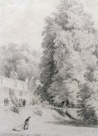 New College Garden by William Alfred Delamotte